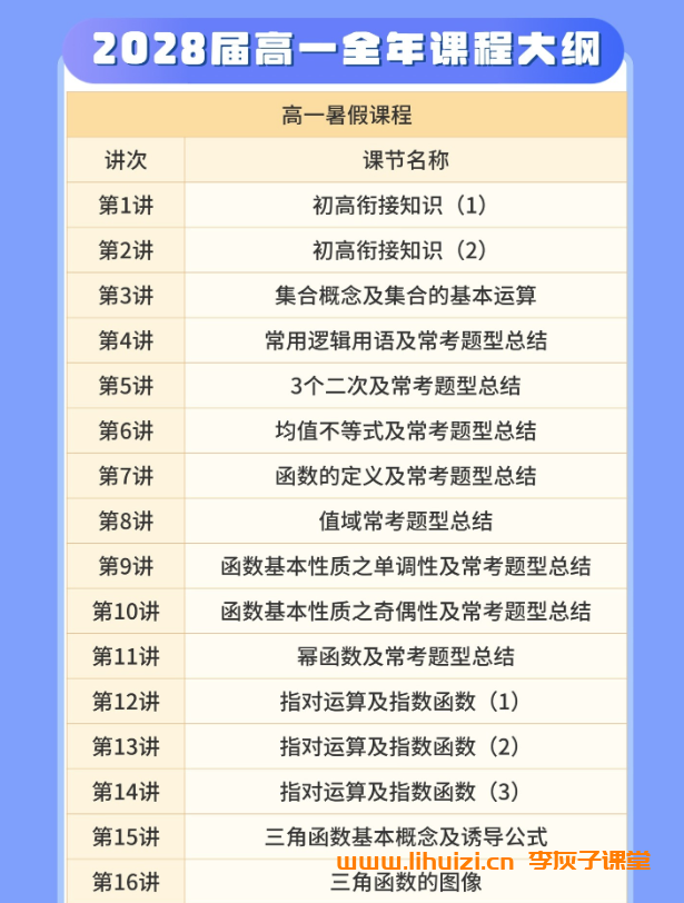 赵礼显老师2028届高一数学全年班 25暑秋26寒春高一数学课程-李灰子课堂 赵礼显老师2028届高一数学全年班 25暑秋26寒春高一数学课程-李灰子课堂