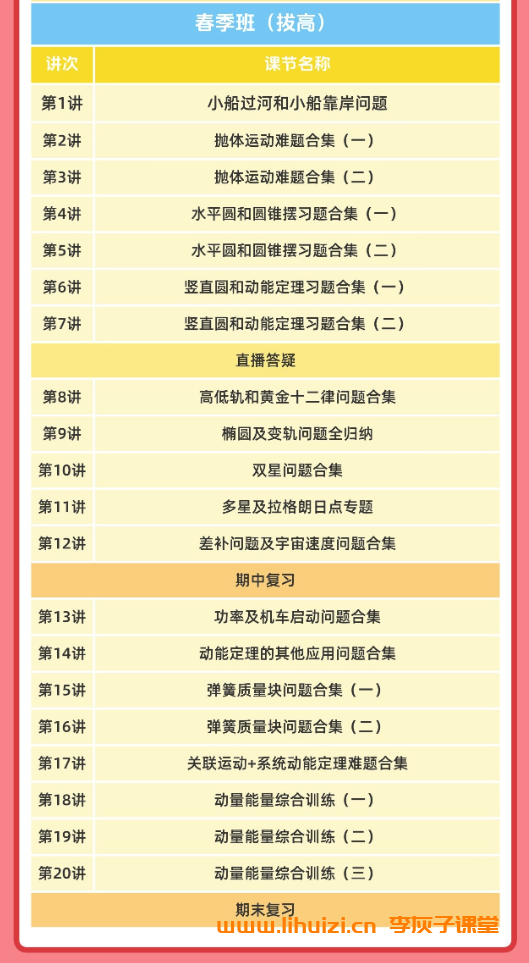 夏梦迪2028届高一物理全年系统班 2025暑秋2026寒春高一物理课程-李灰子课堂 夏梦迪2028届高一物理全年系统班 2025暑秋2026寒春高一物理课程-李灰子课堂