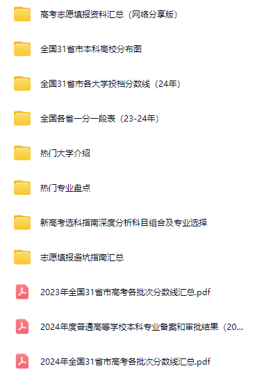 2025高考志愿填报资料相关文件汇总 百度网盘下载-李灰子课堂 2025高考志愿填报资料相关文件汇总 百度网盘下载-李灰子课堂